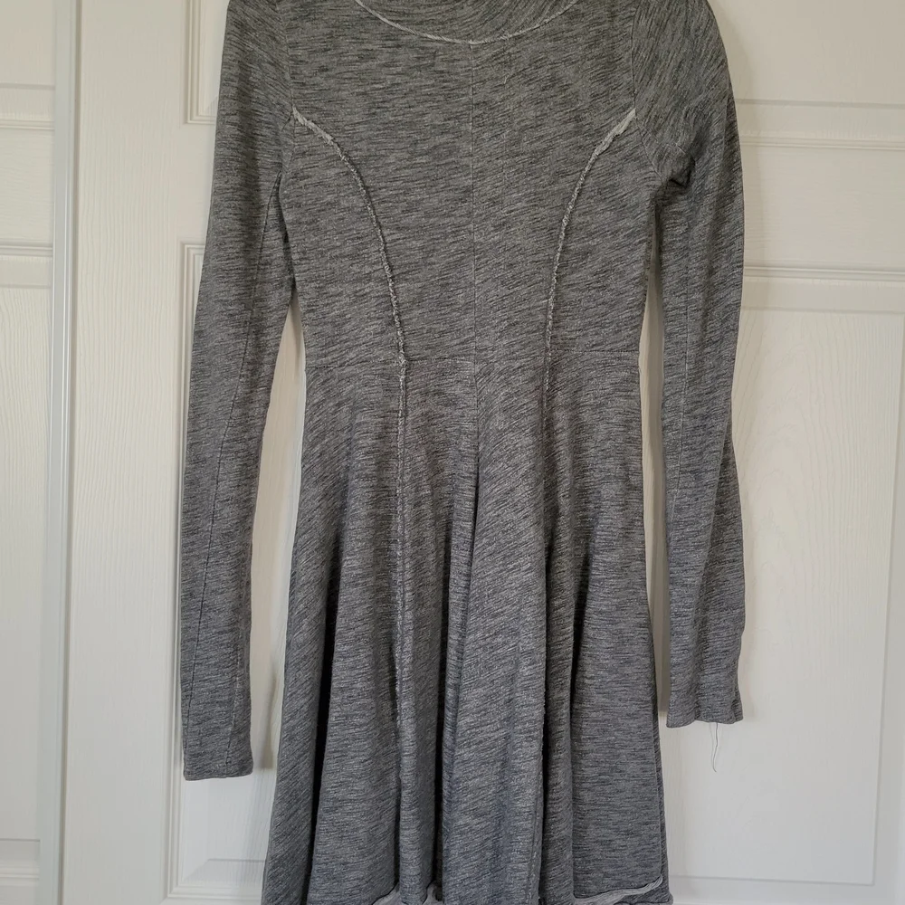Free People Charcoal Long Sleeve Dress with Hood - Picture 6 of 8